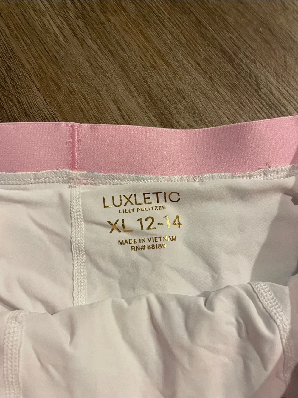 Lilly Pulitzer White Skort with Pink Waistband